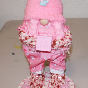 Girl with pink Block Gnome