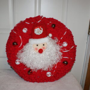 Wreath - Santa -  Lights Up