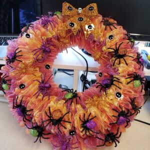 Wreaths – Halloween – Spiders – Lights up