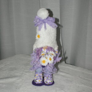 Girl in purple with Daisies