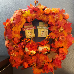 Wreath - Fall - Leaves - Lights Up