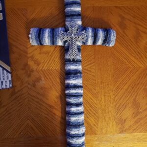 Wall Hanging - Blue and White Cross