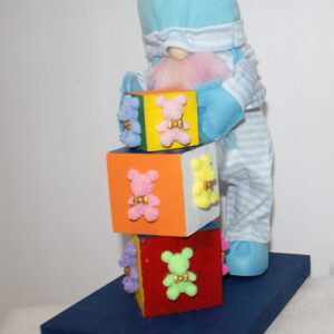 Gnome - Blue Baby with Blocks