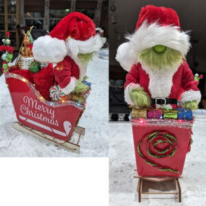 Christmas Grinch in Sled