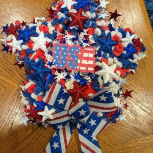 Wreath Red White Blue 2 USA